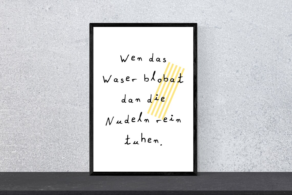 Wen Das Waser Blobat Minimalist Poster Art Print - Image 3