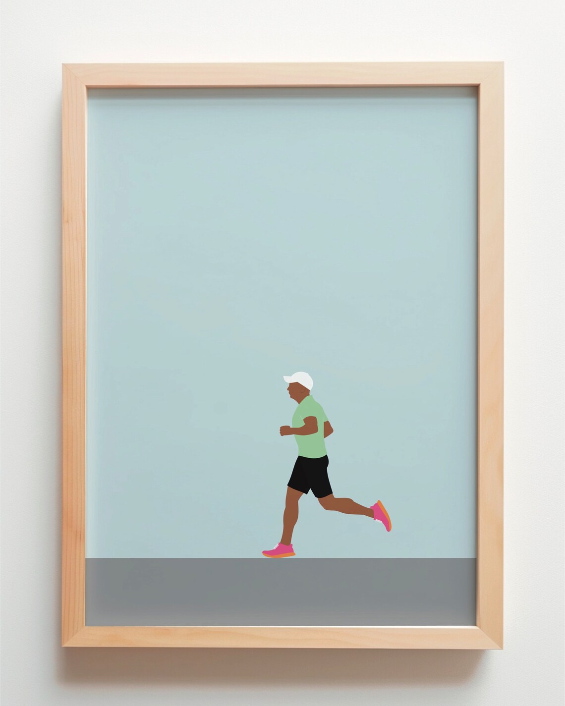 Running Jogger Poster, Minimal Modern Sports Art Print - Image 4