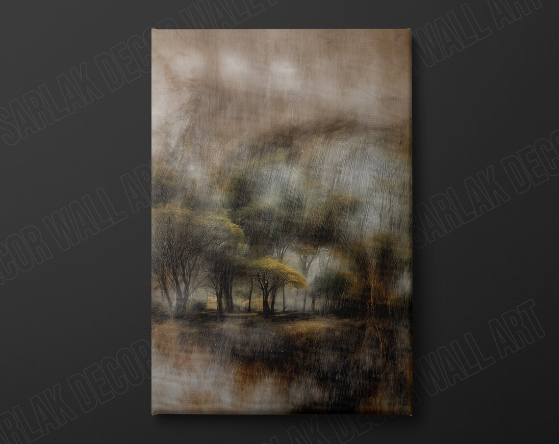 Modern Forest Themed Painting, Nature Landscape