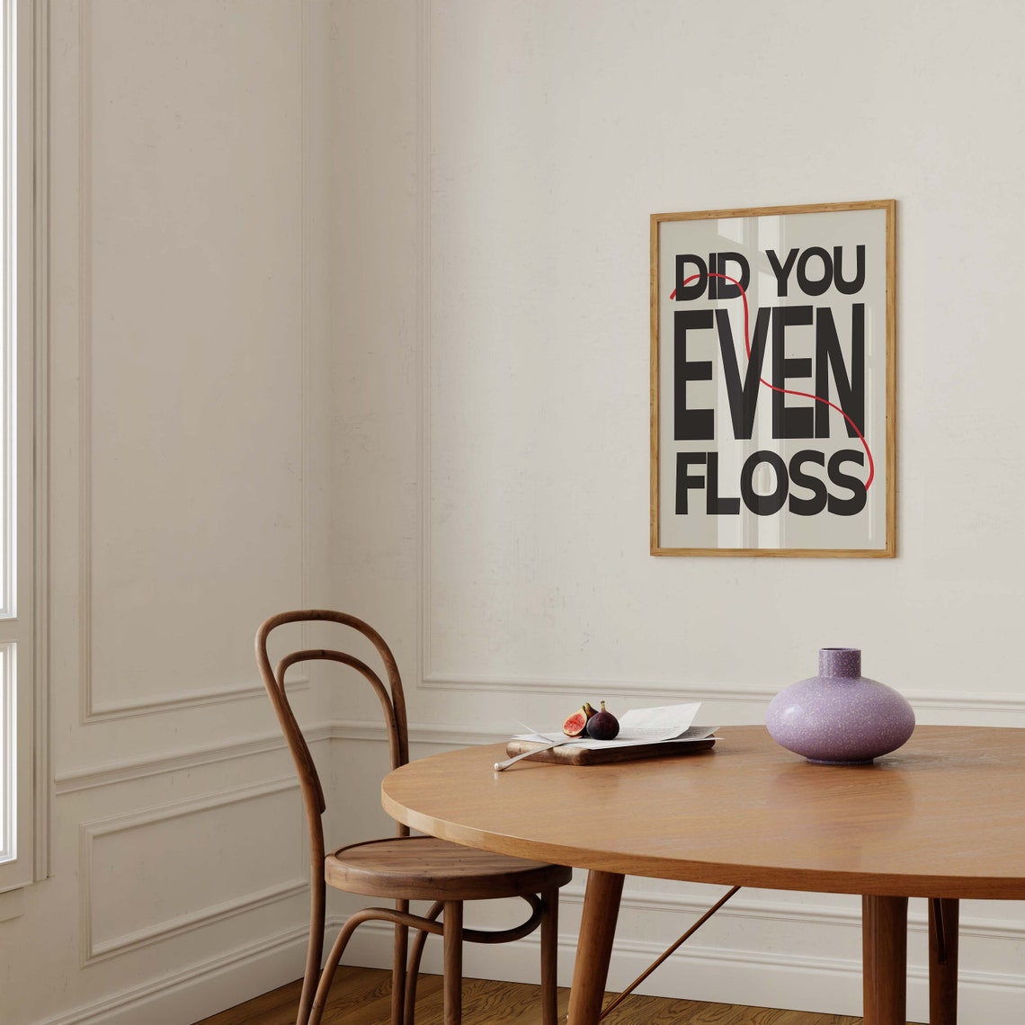 Did You Even Floss Funny Bathroom Poster Bold Typography Design - Image 2