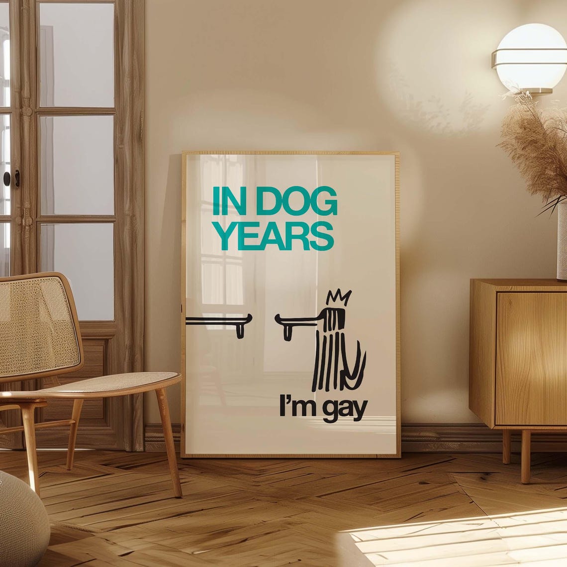 Gay Print Im Gay Queer Art Indie Room Decor Preppy Room Decor Lesbian Art Funny Gay Art Wall Art Trendy Blue Art - Image 2