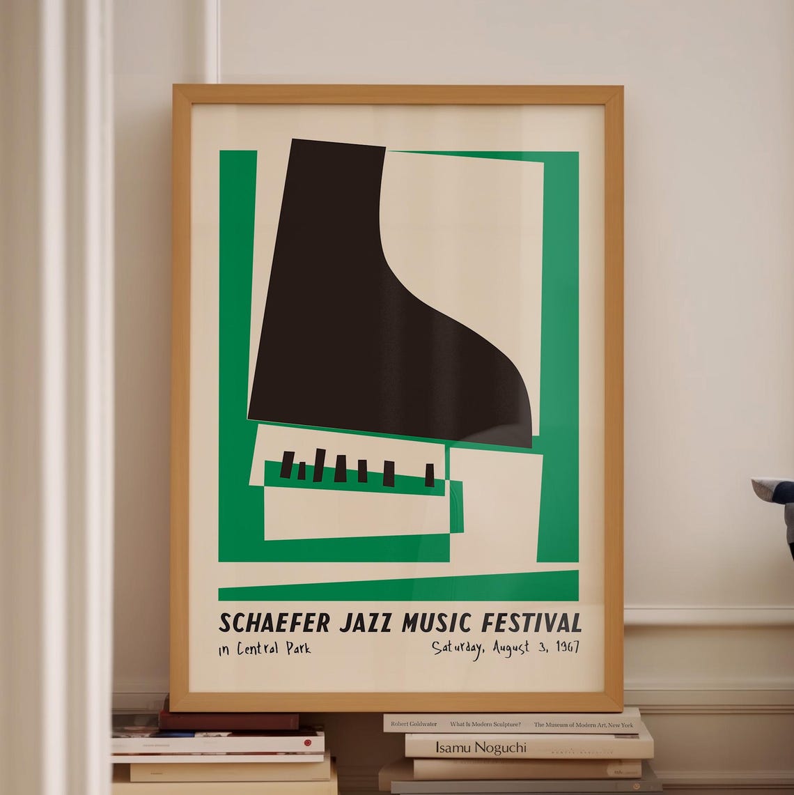 Schaefer Jazz Music Festival 1967 Piano Graphic Retro Concert Poster