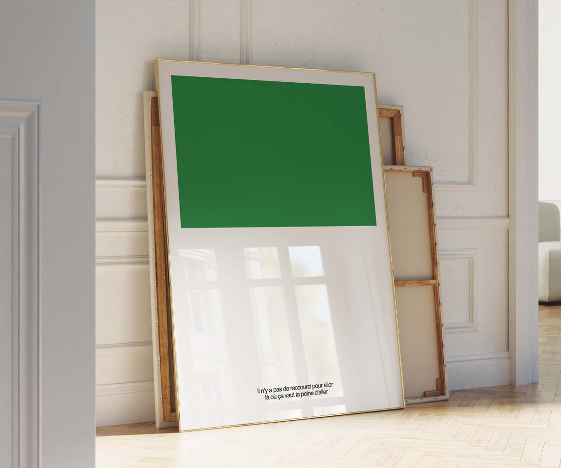 Green Poster French Poster Preppy Poster Best Selling Art Funky Wall Art Color Block Art Cheap Wall Art Green Wall Art Trendy