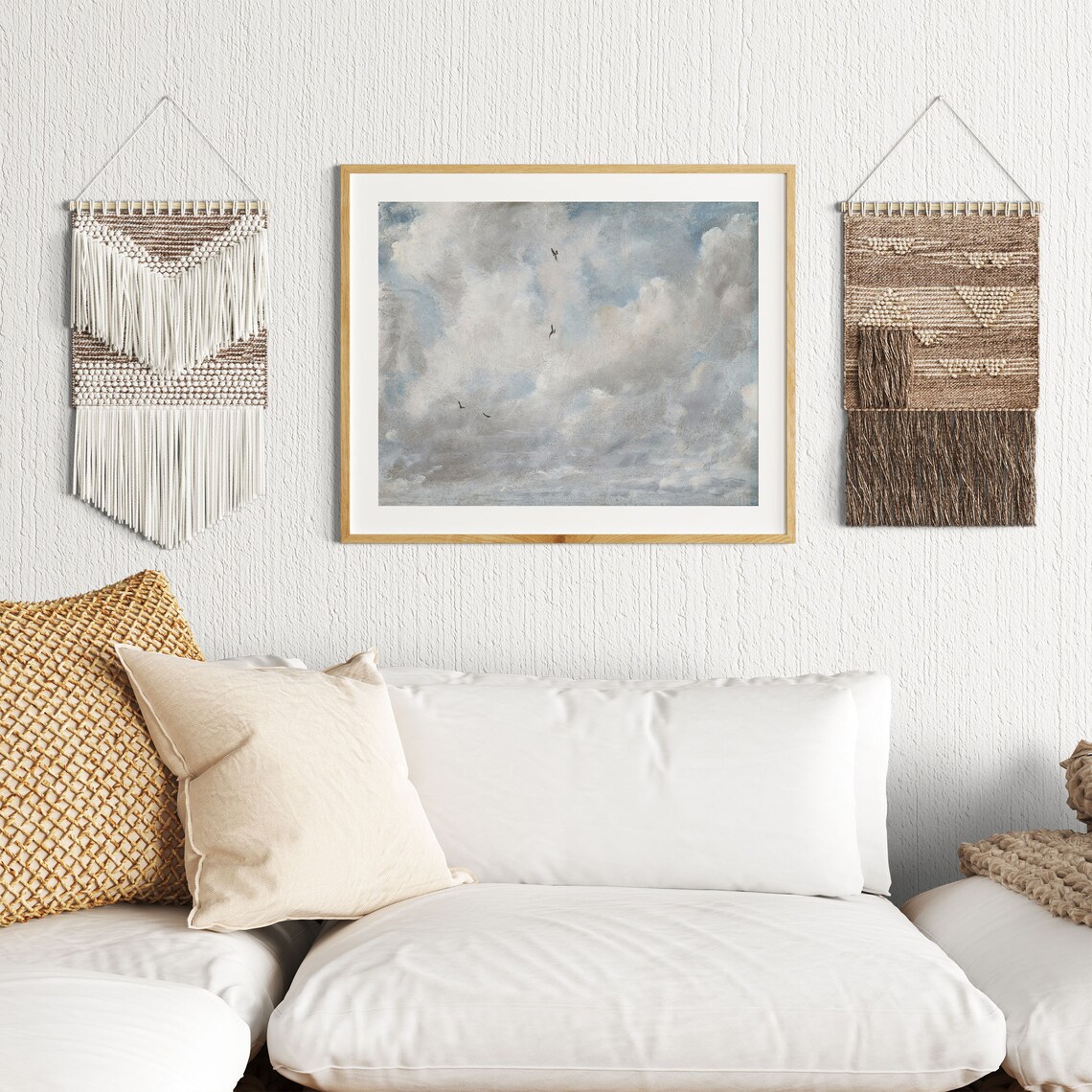 Cloud Study Vintage Sky Landscape Art Print - Image 2