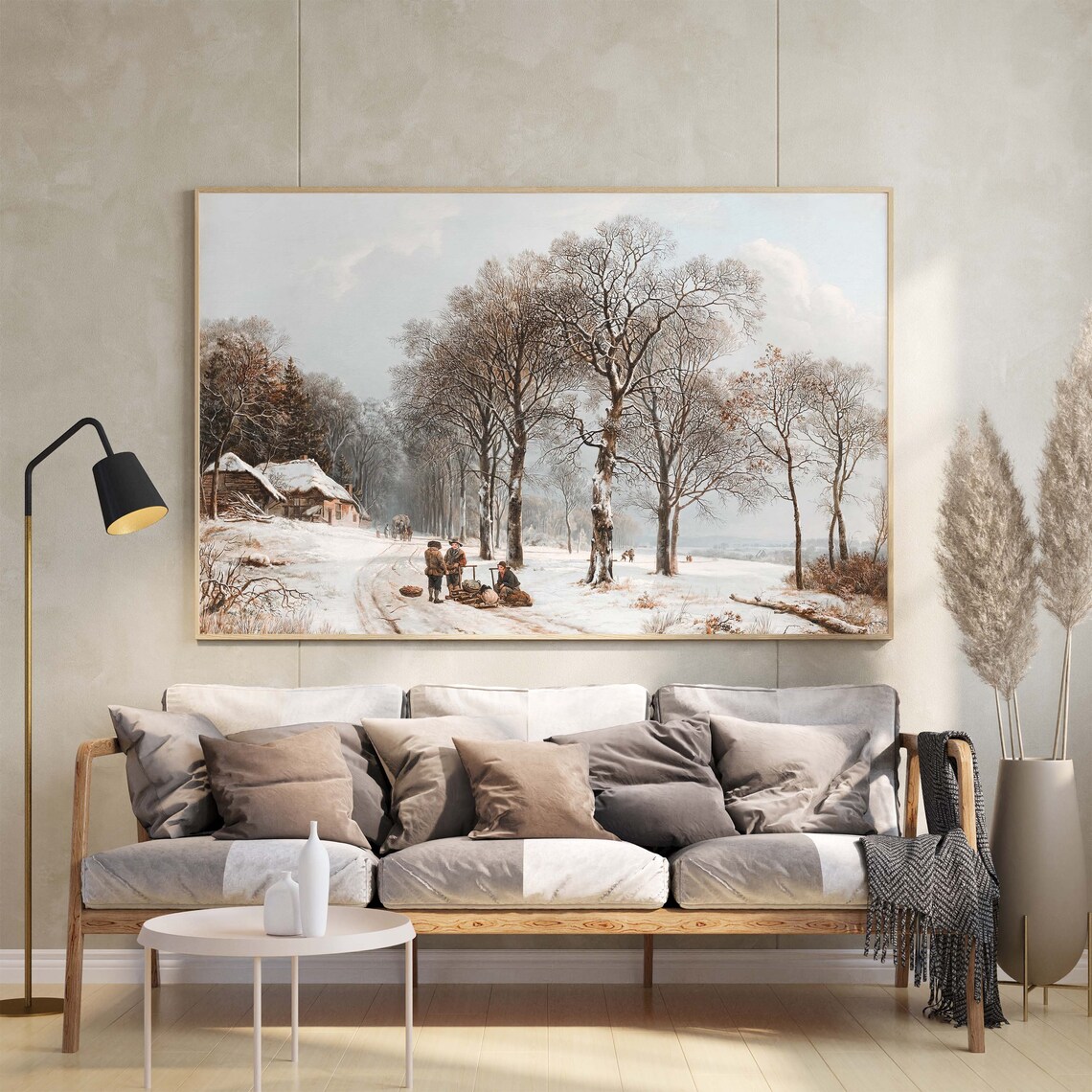 Winter Country Farmhouse Vintage Art Print - Image 2