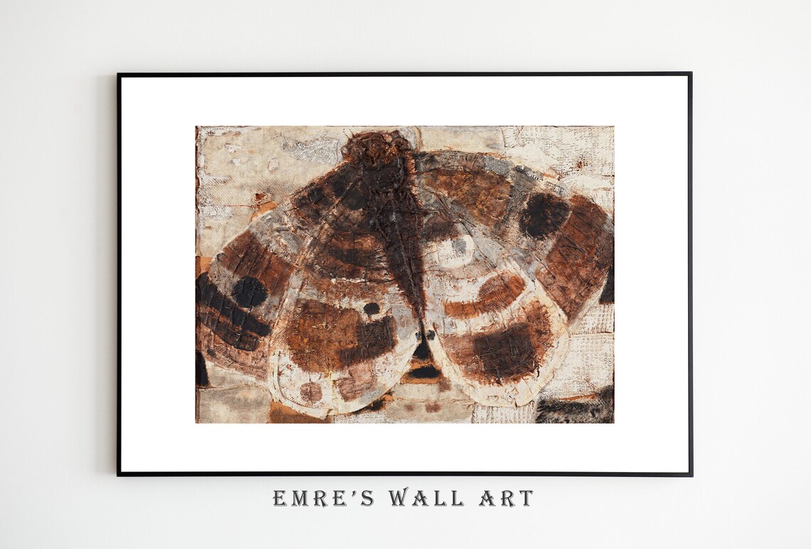Vintage Butterfly Textile Print, Butterfly Pattern - Image 2