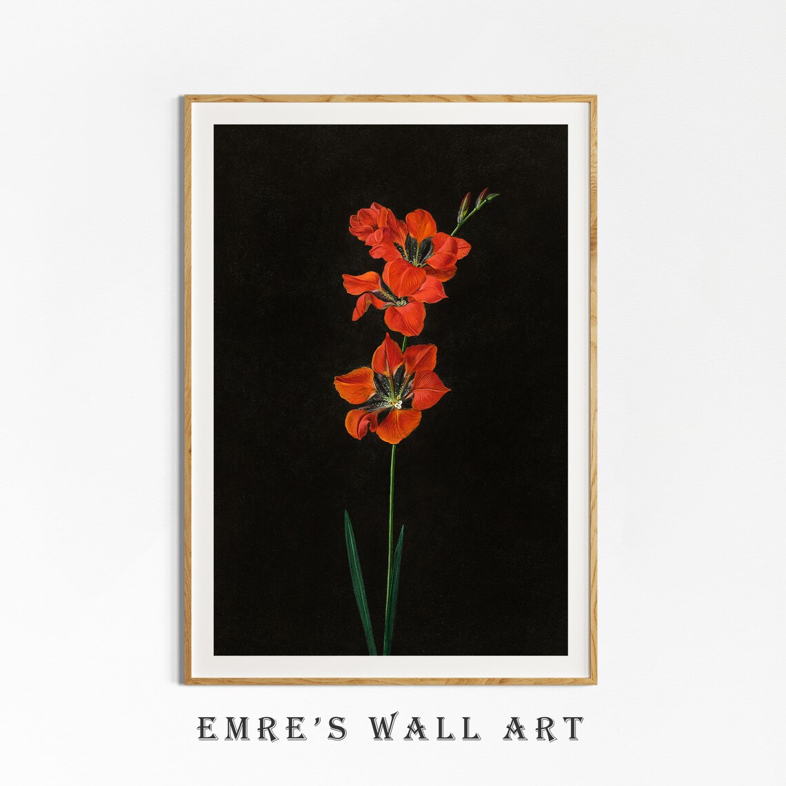 Vintage Lily Still Life Art Print, Dark Moody Floral - Image 4