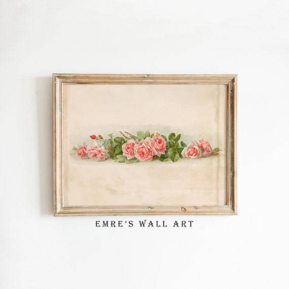 Vintage Roses Still Life Floral Art Print