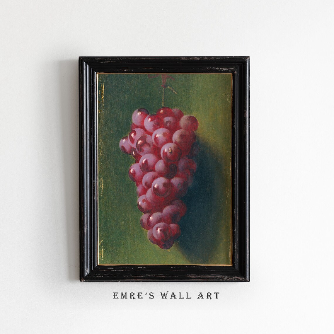 Grape Oil Painting Vintage Kitchen Still Life Art Print