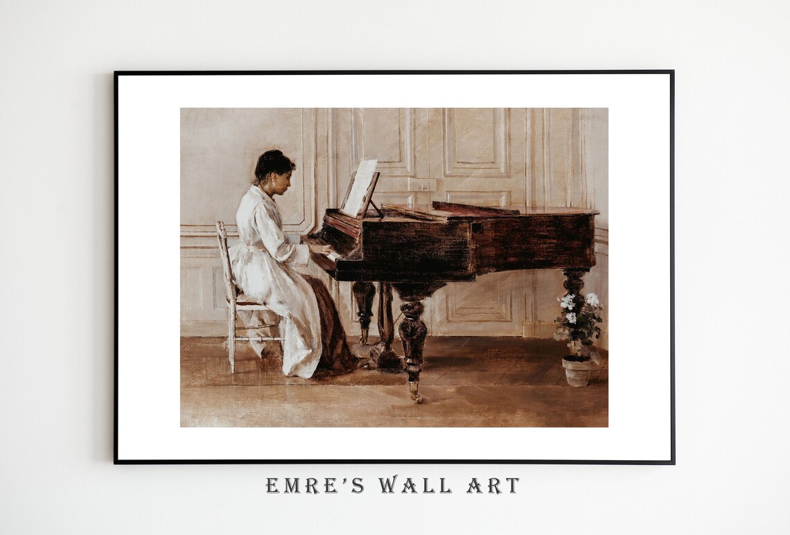 Neutral Living Room Vintage Beige Wall Art Print - Image 3
