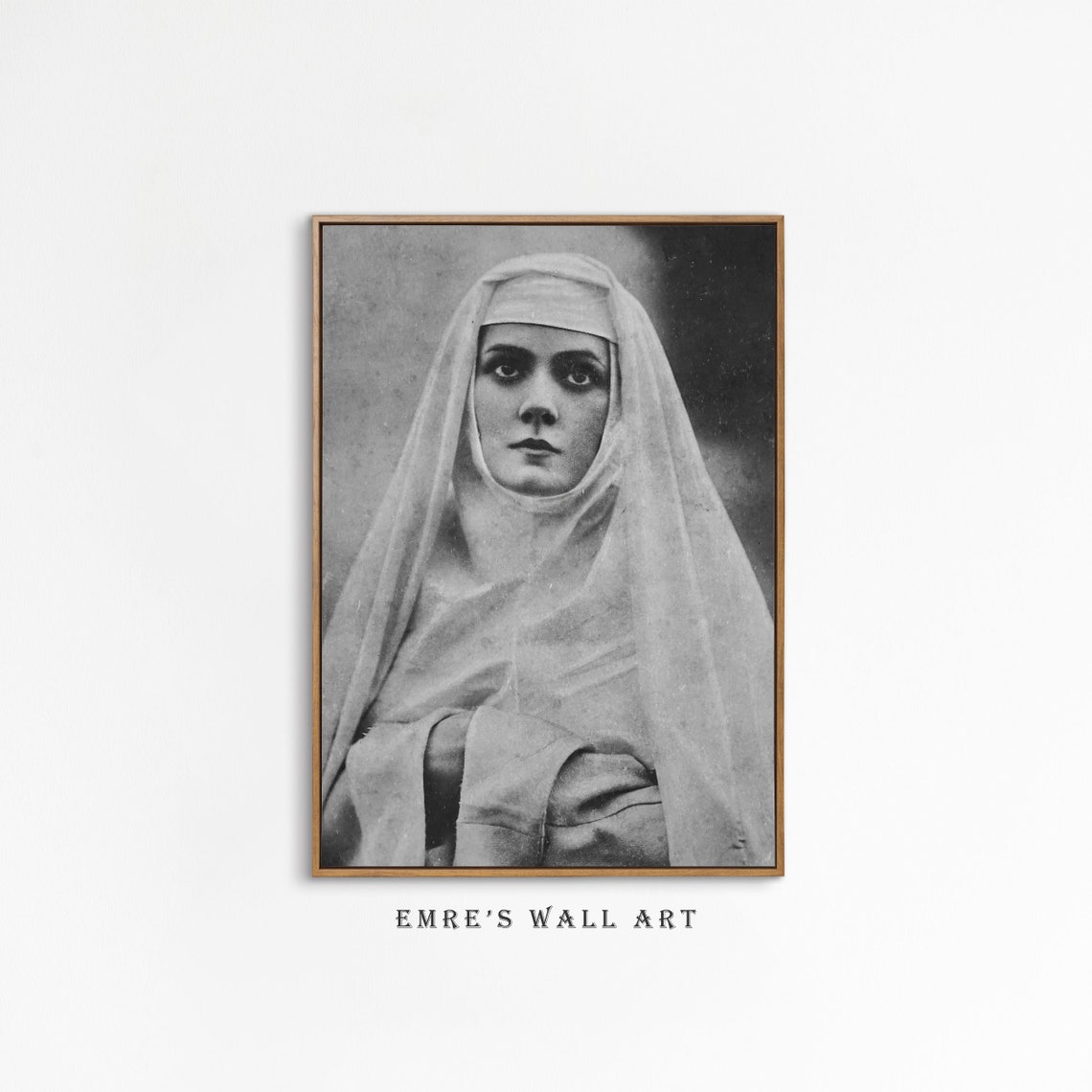 Vintage Portrait Art Print Nun Art Print Old Portrait Woman Print Antique Photo Art Vintage Woman Portrait Photo Nun Wall Art - Image 2