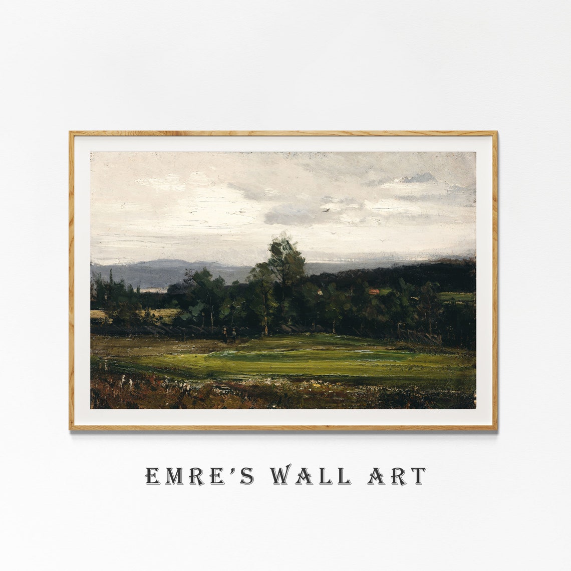 Summer Fields Painting Farmhouse Oil Painting Vintage Landscape Wall Art Prints Moody Farmhouse Wall Decor Vintage Country Painting - Image 4