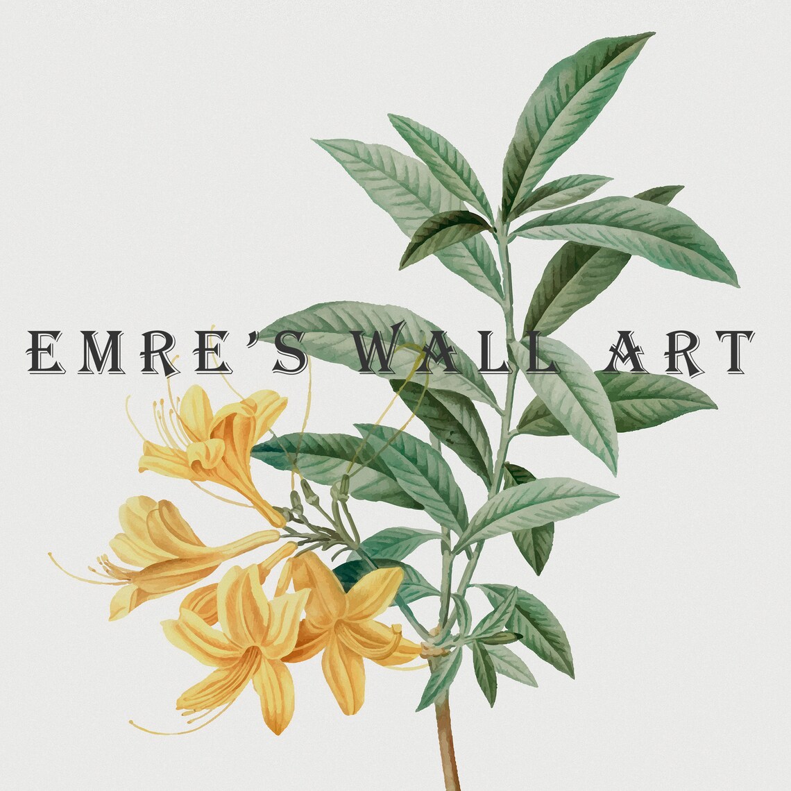 Green Botanical Floral Market Art Print Set - Image 3