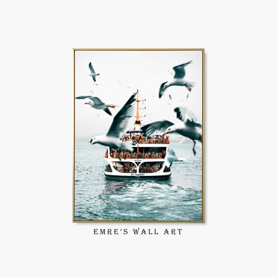 Istanbul Moody Coastal Art Print, Seascape