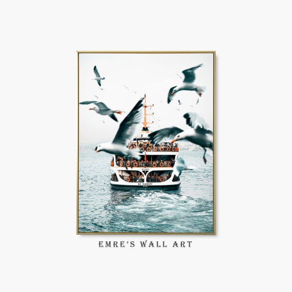 Istanbul Moody Coastal Art Print, Seascape