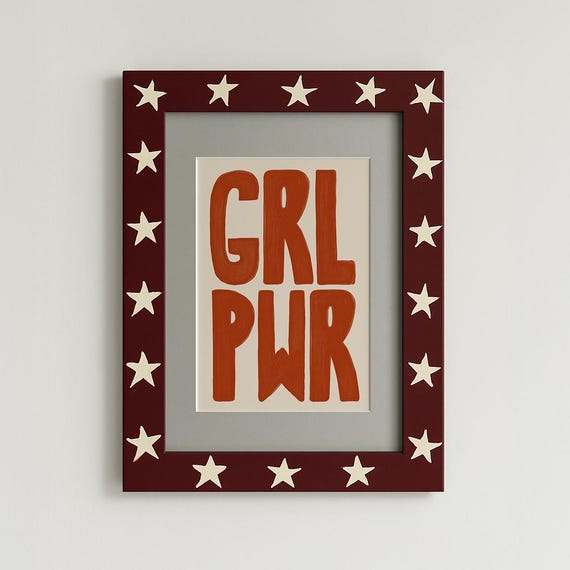Girls Room Print, Bold Colourful Feminist Decor