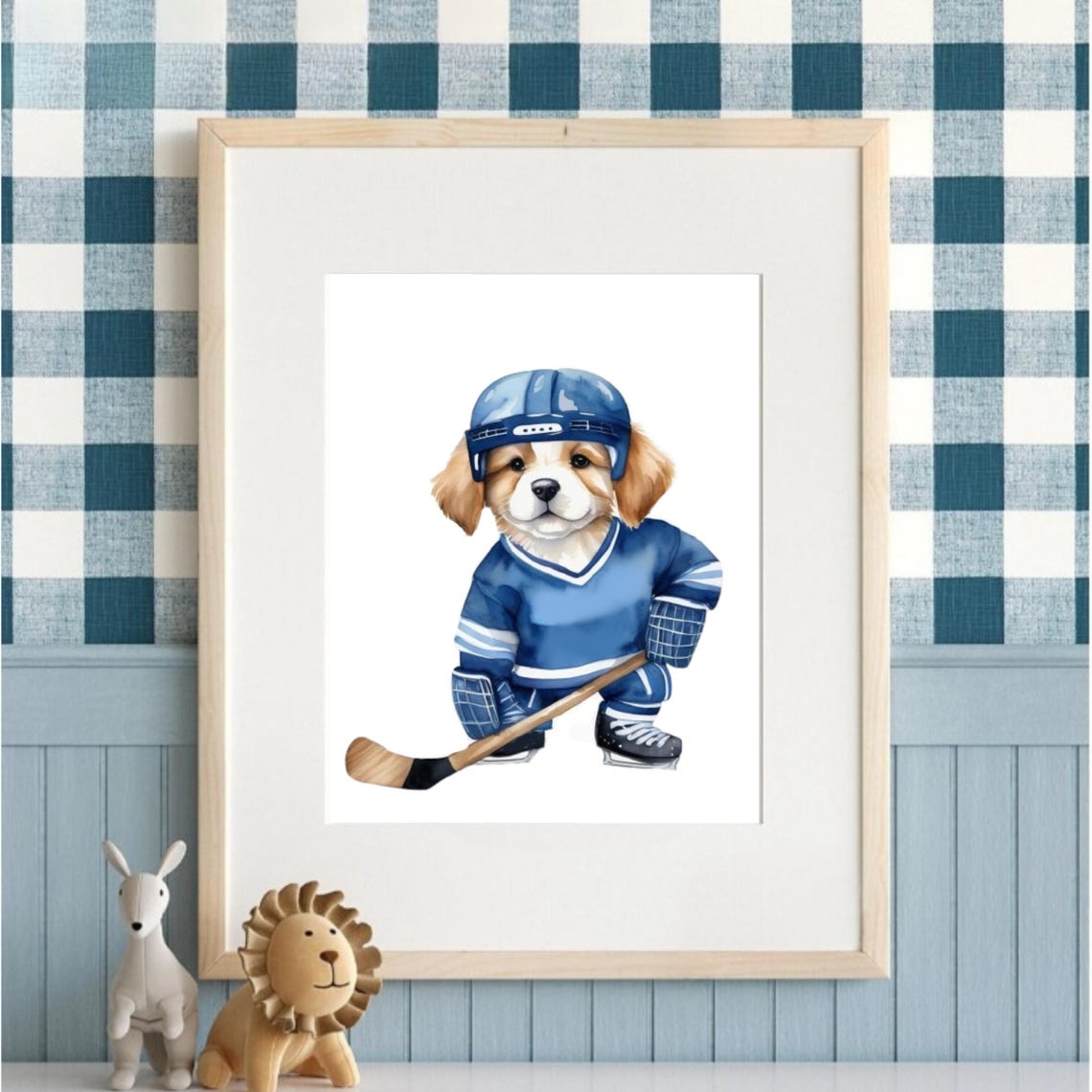 Hockey Prints Sports Nursery Hockey Nursery Decor Animal Prints Hockey Poster Hockey Wall Art Kids Room Art Junior Hockey - Image 2