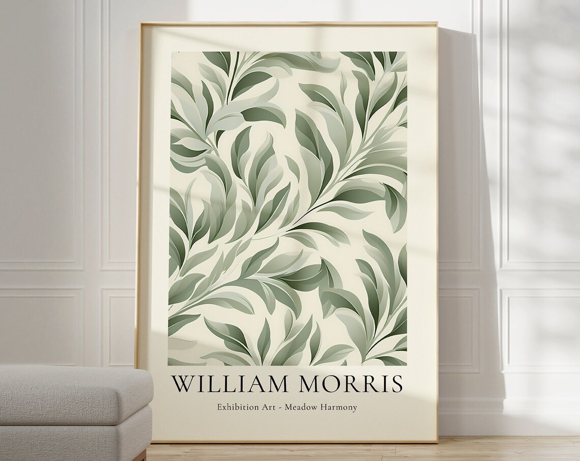 William Morris Flower Market, Mid-Century Art Print