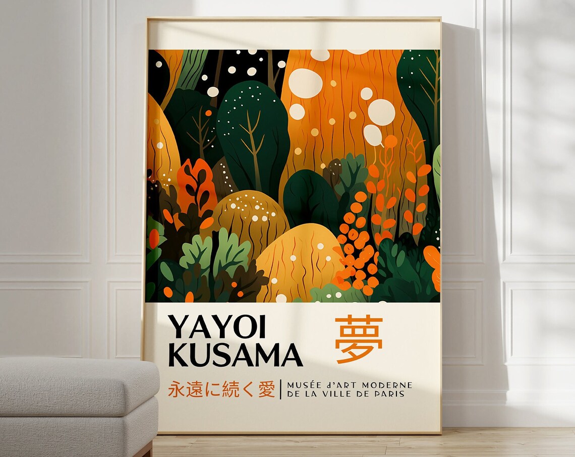Yayoi Kusama Japanese Abstract Poster Print