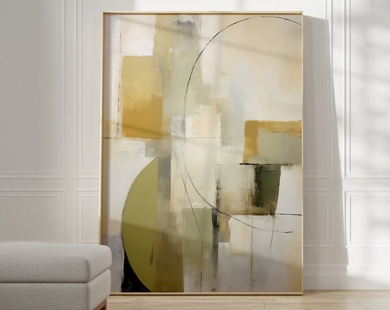 Abstract Wall Print Neutral Gallery Wall Art Exhibition Poster Modern Wall Art Aesthetic Room Decor Colorful Geometric Home Decor