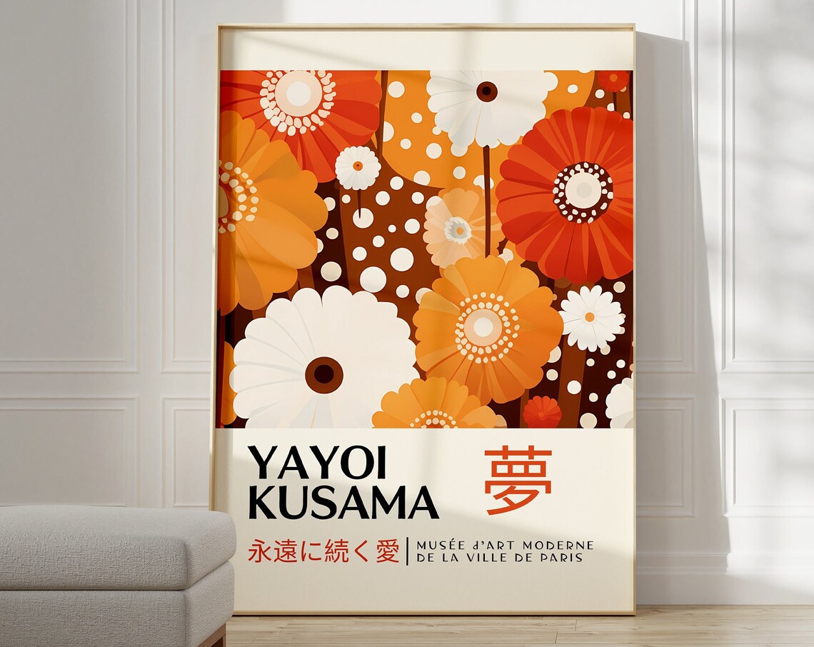 Yayoi Kusama Japanese Gallery Wall Art Poster