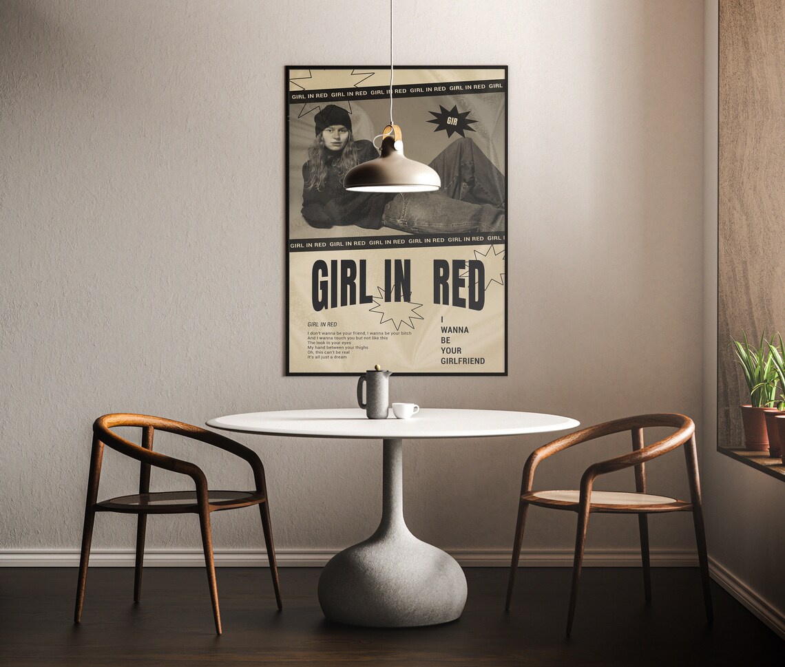 Girl In Red I Wanna Be Your Girlfriend Indie Pop Music Art Poster - Image 2