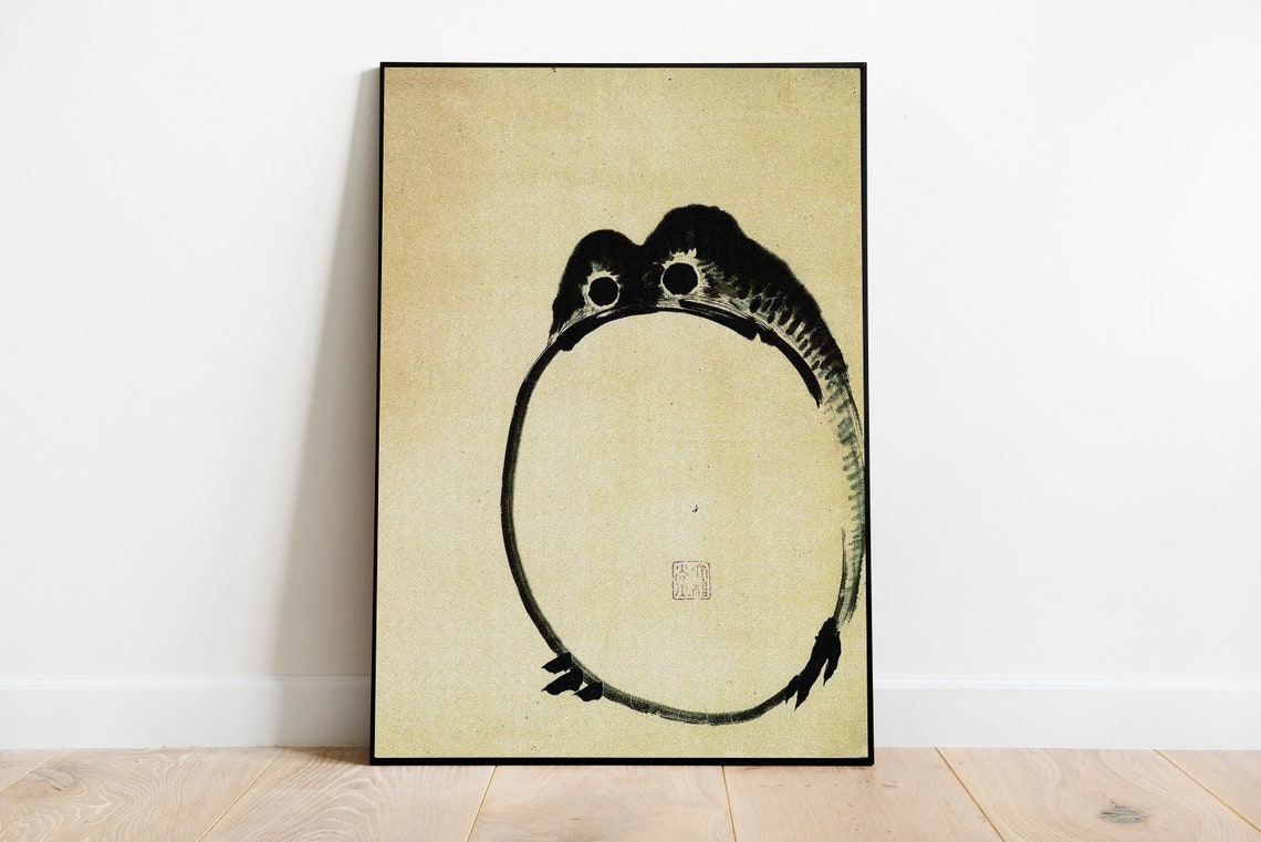 Japanese Frog Print Matsumoto Hoji Japanese Poster Matsumoto Hoji Art Print Japanese Poster Frog Matsumoto Hoji Vintage Exhibition Art - Image 3
