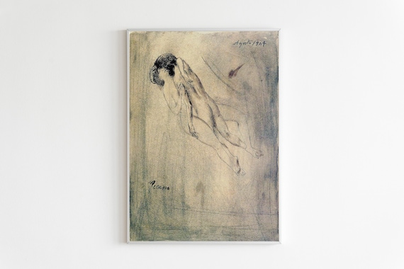Picasso Les Amants 1904 Lovers Pencil Sketch Romantic Art Poster