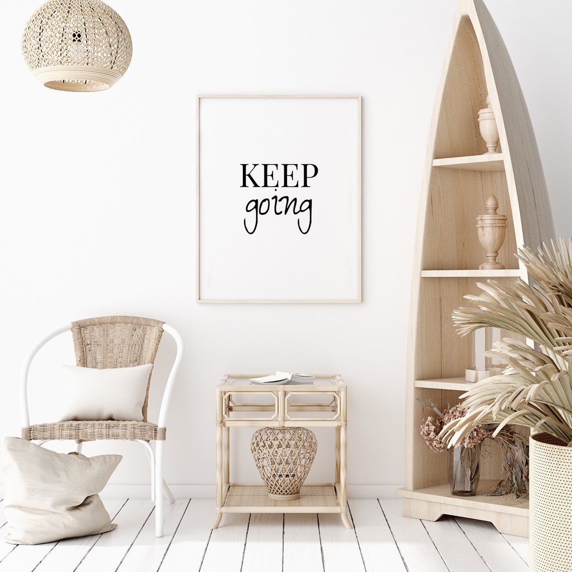 Keep Going Motivational Poster Mixed Serif Script Typography Design - Image 2