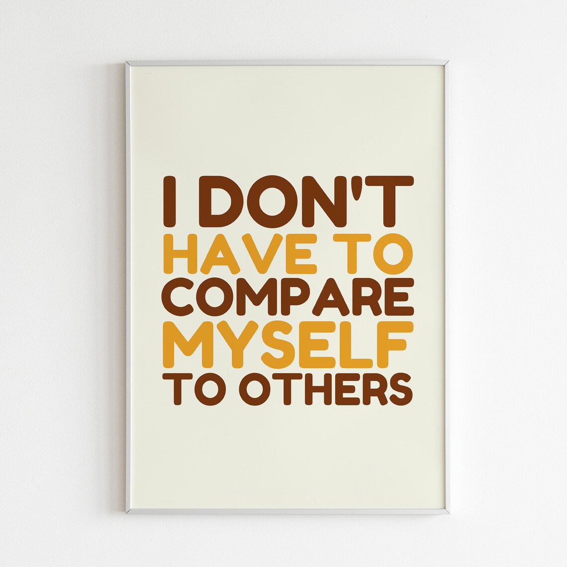 Dont Compare Yourself Motivational Quote, Nursery Decor