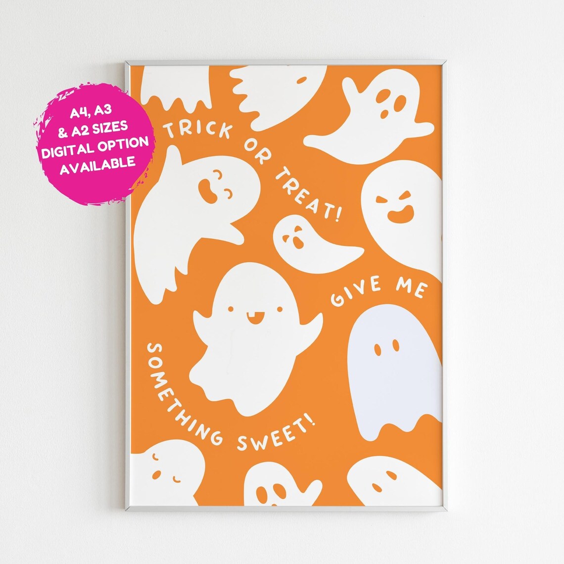 Trick Or Treat Halloween Wall Art, Ghostly Playroom