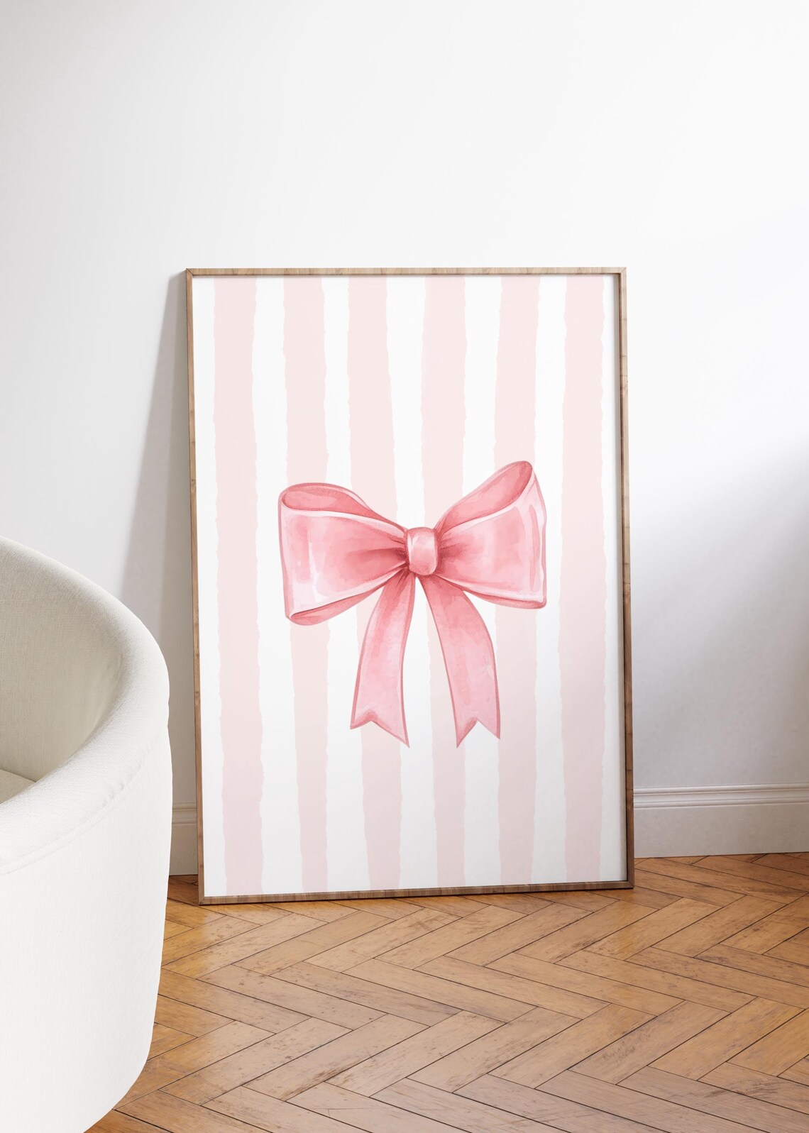 Pink Bow Print, Coquette Aesthetic Nursery Poster - Image 4