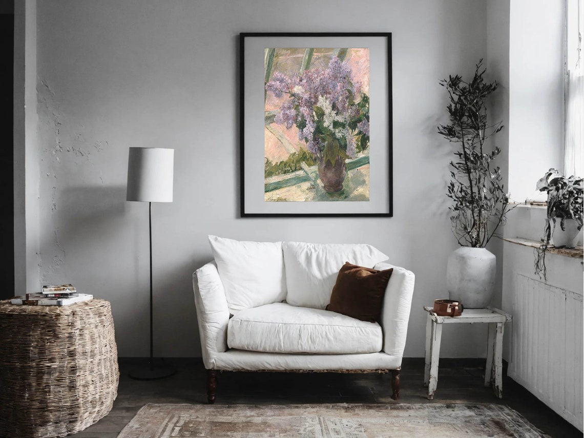 Lilacs Wall Art Vintage Flower Painting Antique Floral Painting Print Flower Art Print Purple Art Print Wall Art - Image 5