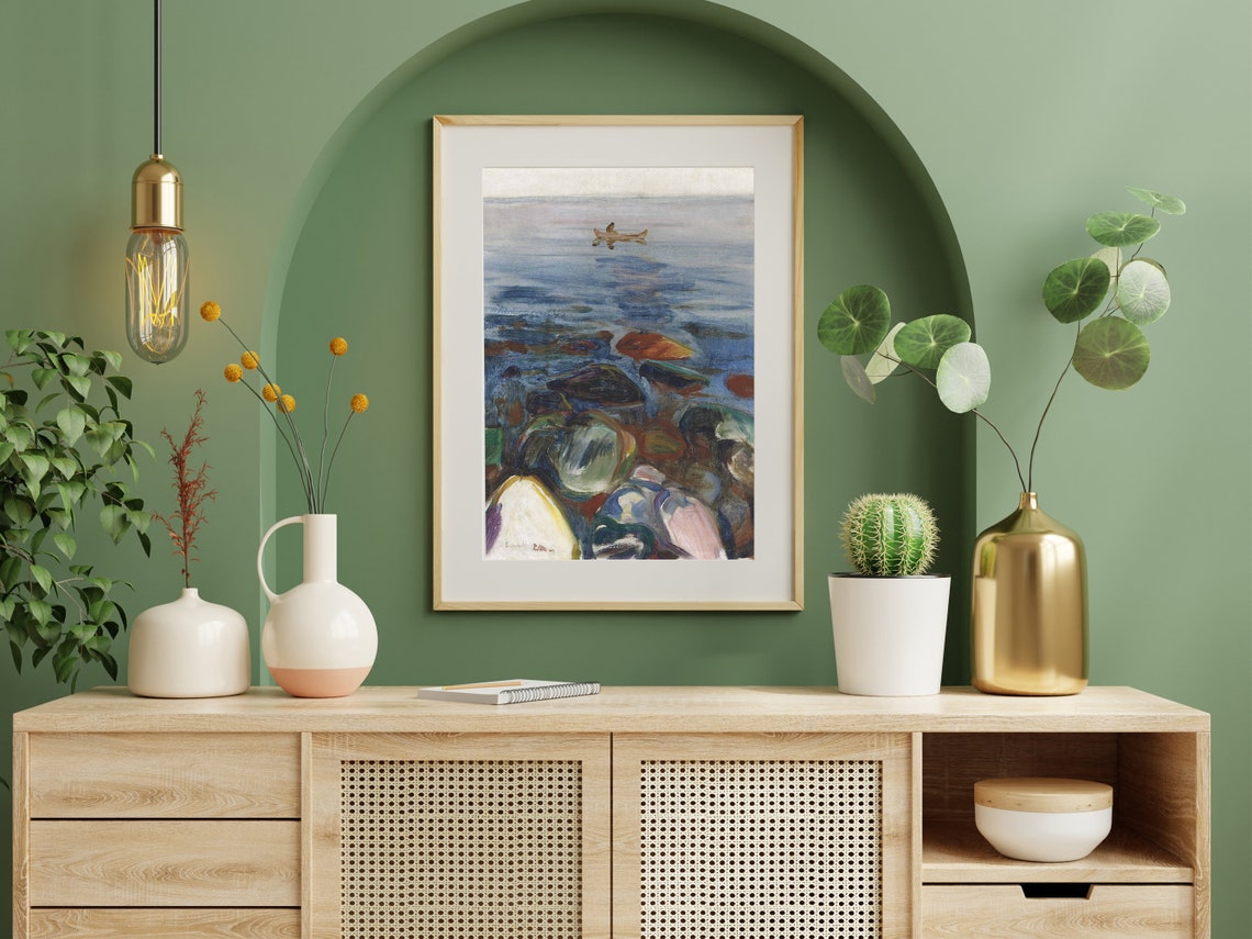 Edvard Munch Rowing Boat on the Sea Expressionist Water Poster - Image 4