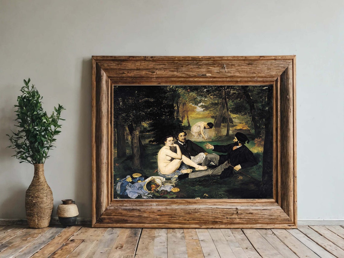 Manet Luncheon on the Grass Bold French Masterpiece Classic Poster - Image 2