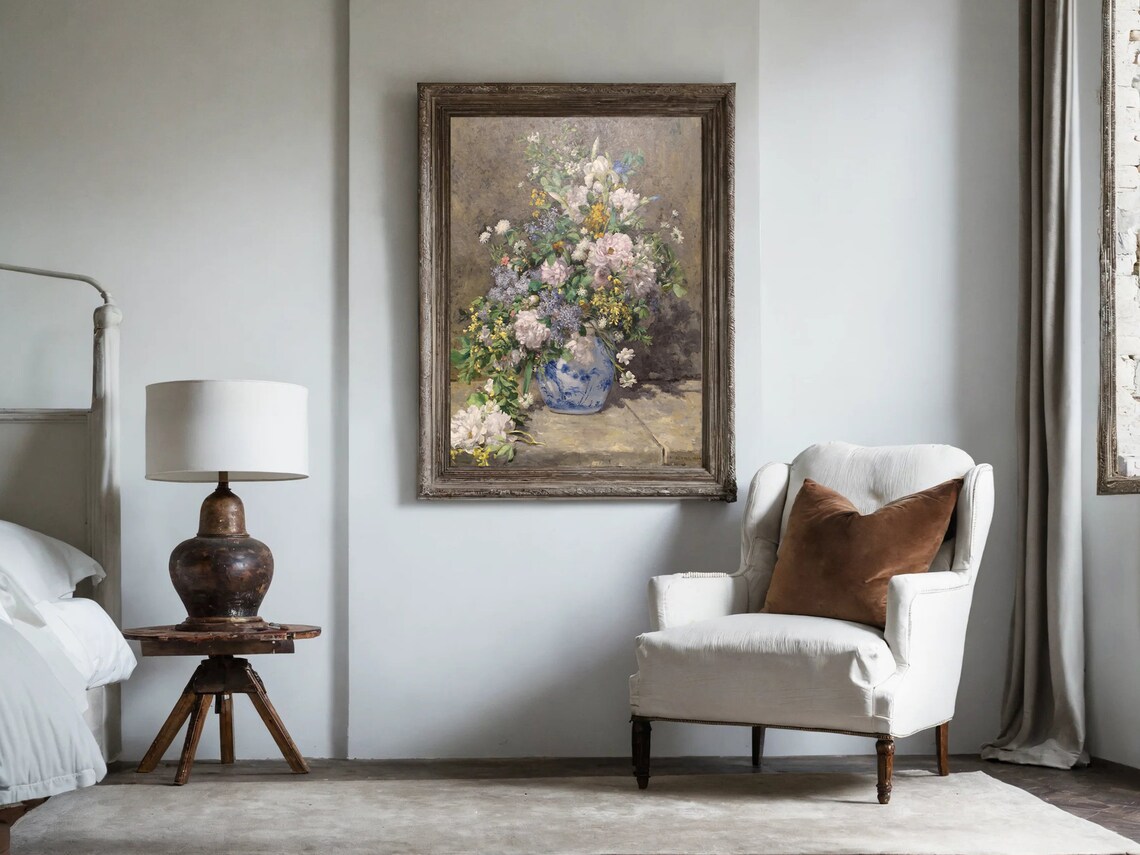Pierre Auguste Renoir Spring Bouquet Floral Still Life Painting Print - Image 3
