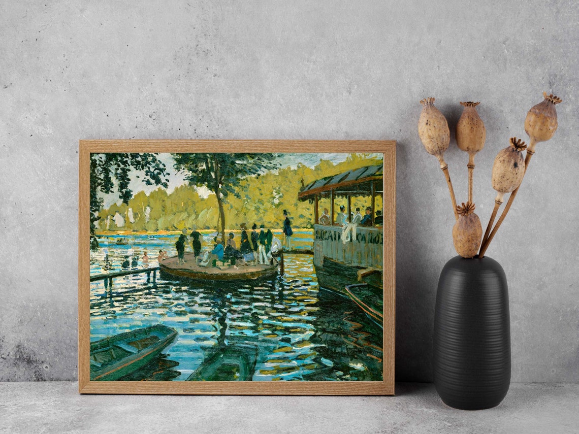 Claude Monet La Grenouillere Seine Bathing Spot Riverside Print - Image 4