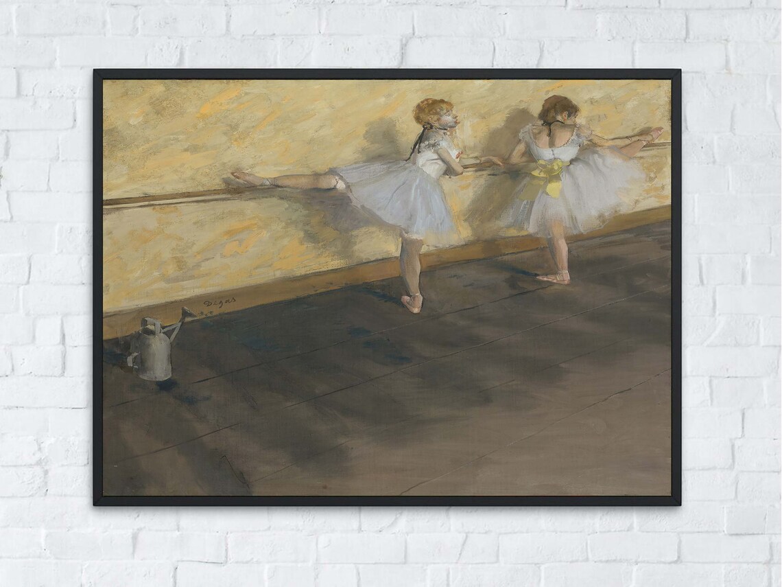 Edgar Degas Dancers at the Barre Ballet Practice Classic Print - Image 4