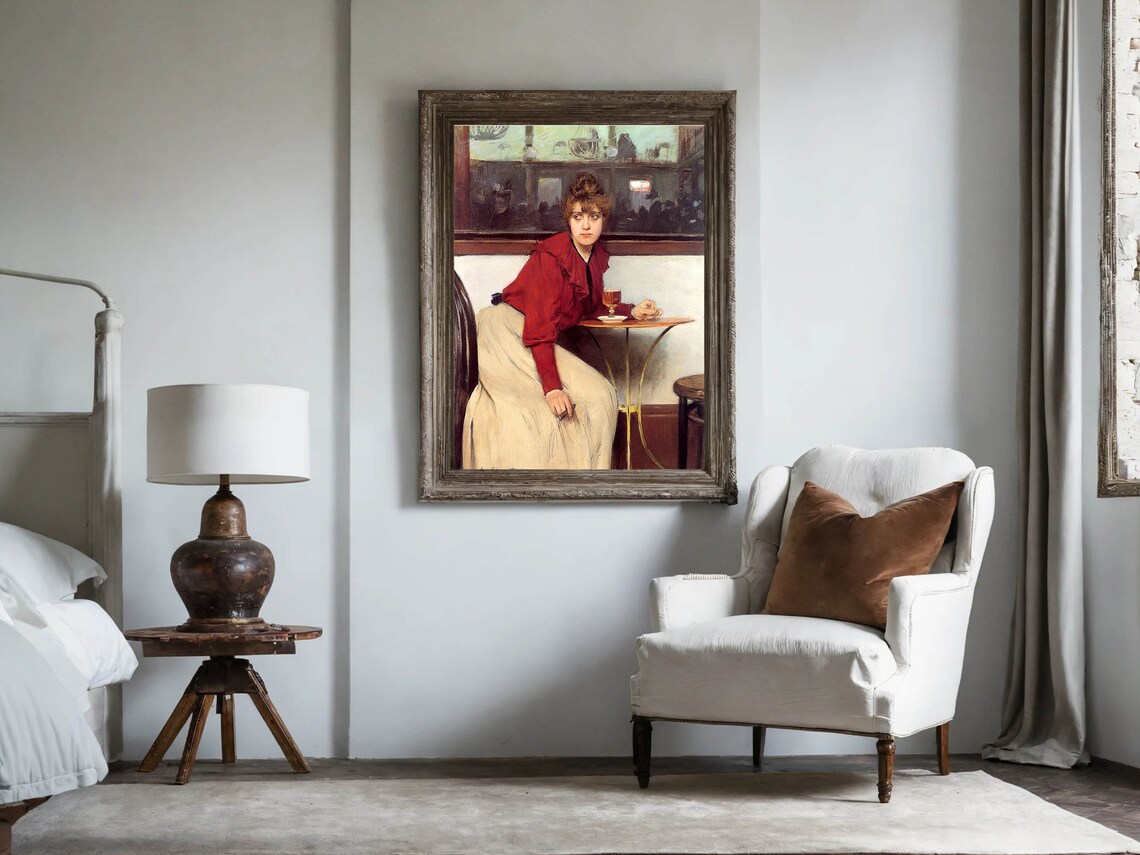 Ramon Casas Au Moulin de la Galette Paris Cafe Woman Portrait Poster - Image 3