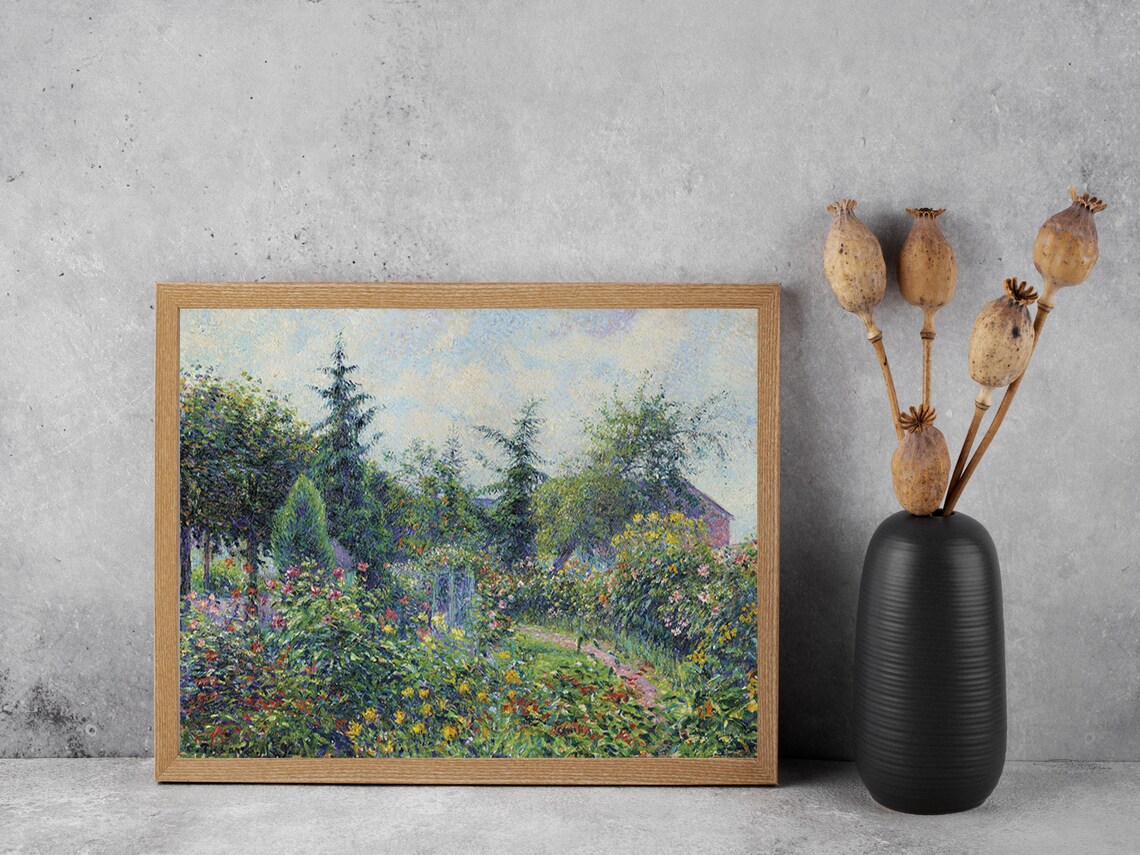 Camille Pissarro Garden and Chicken Coop Flower Garden Poster - Image 7