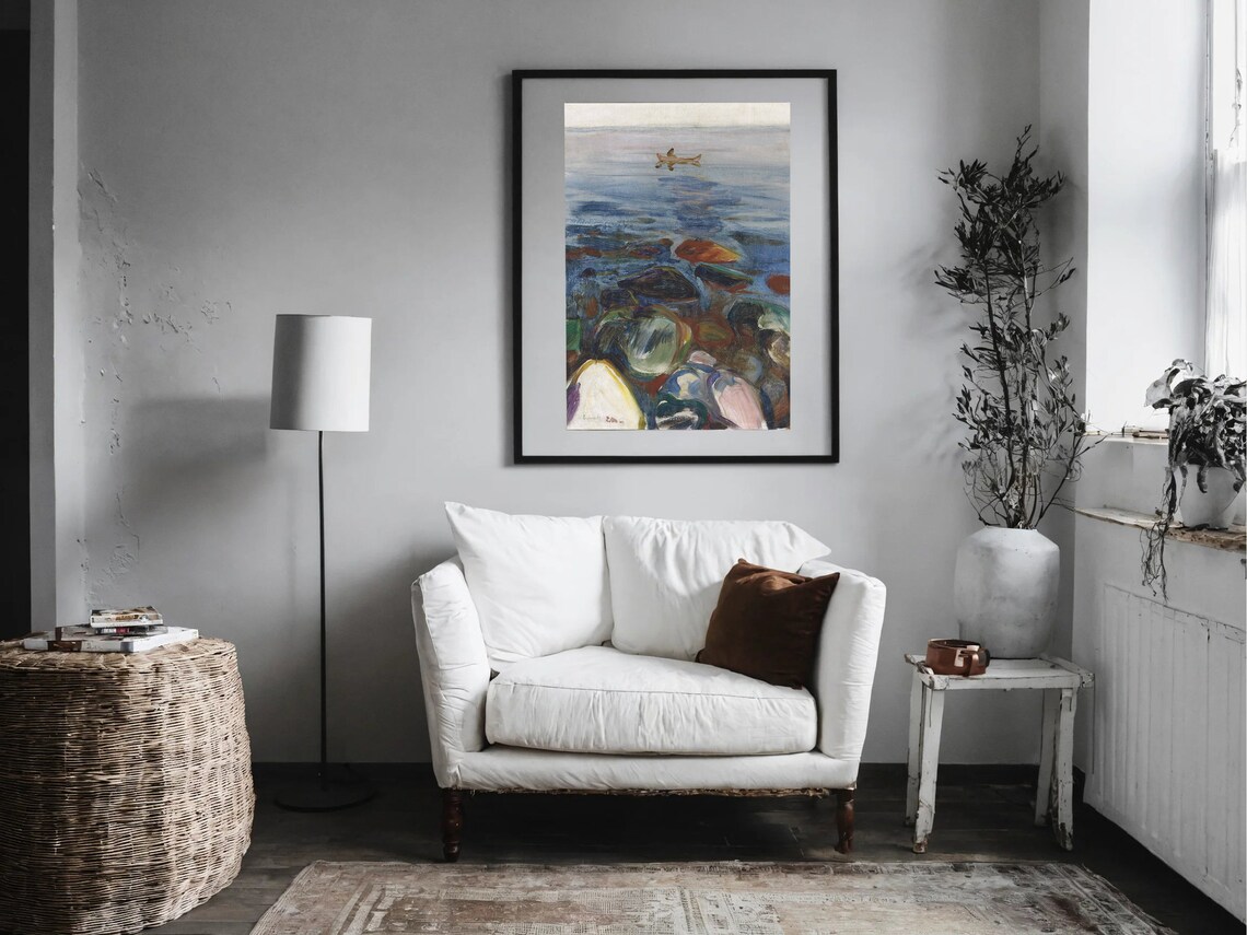 Edvard Munch Rowing Boat on the Sea Expressionist Water Poster - Image 6