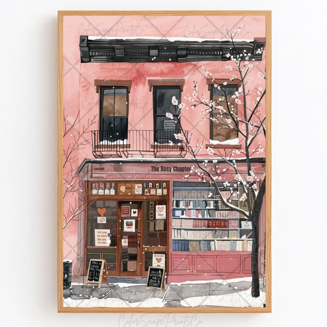 Vintage New York Bookshop Art Print, Literary Poster