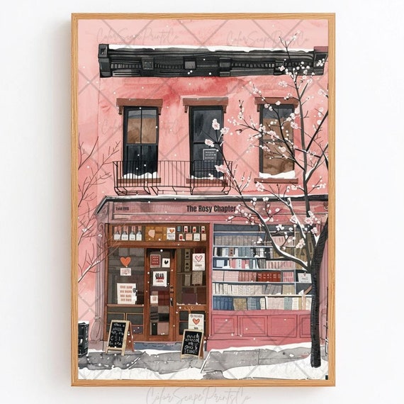 Vintage New York Bookshop Art Print, Literary Poster