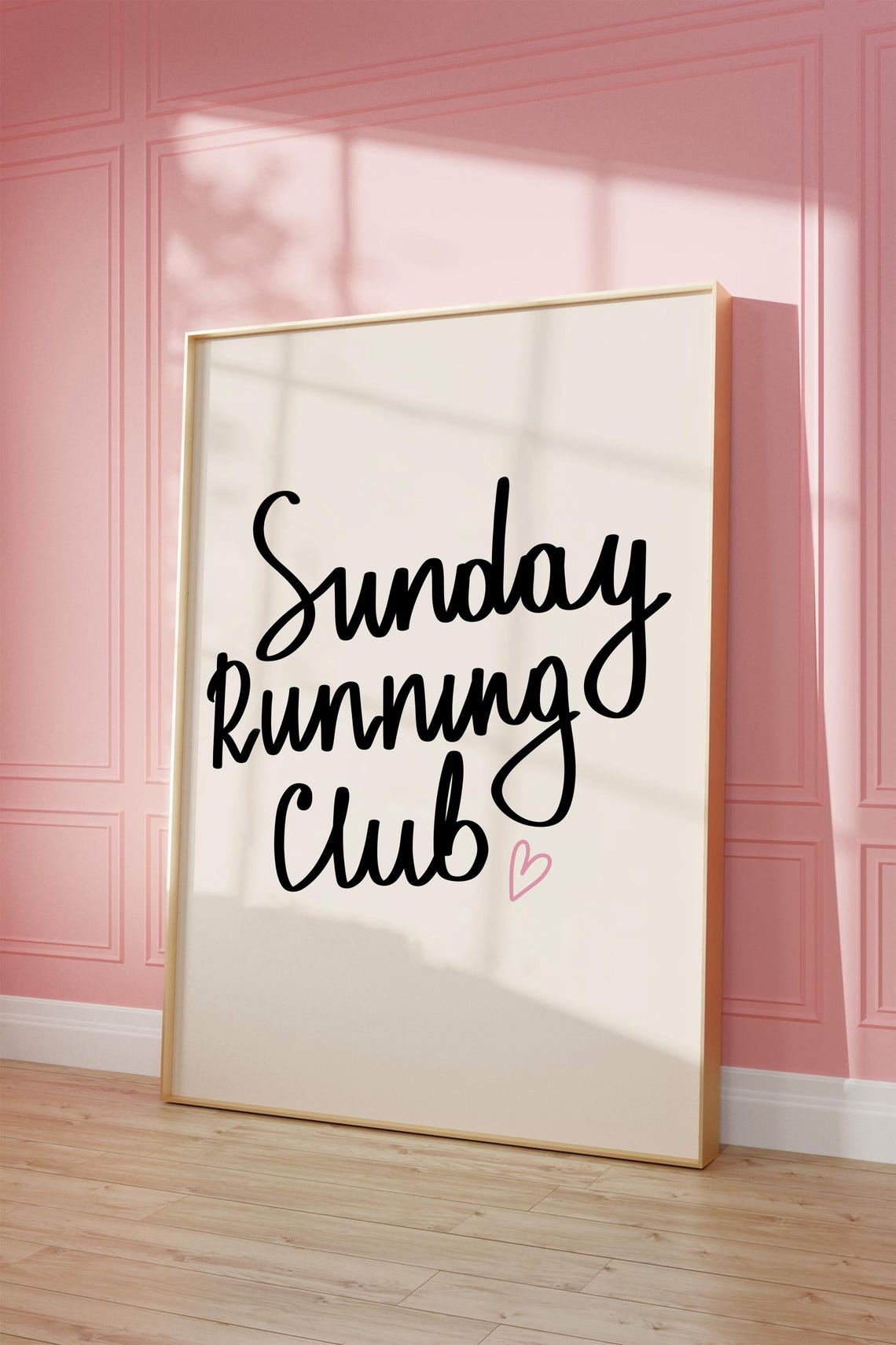 Sunday Running Club Black Script Marathon Runner Quote Poster - Image 3