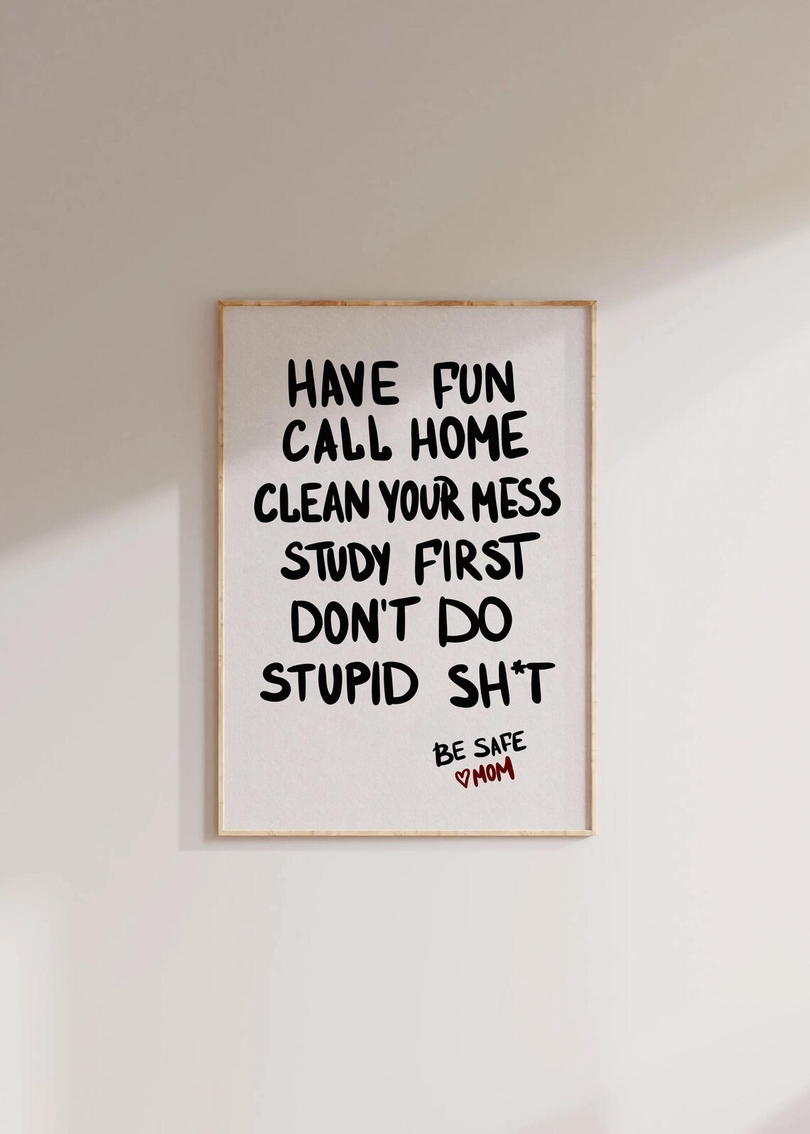 Dorm Rules Decor College Quote Art Print - Image 3