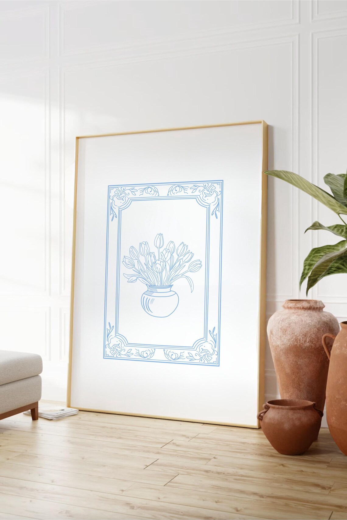 Vintage Tulip Illustration Art Print, Botanical Decor - Image 3