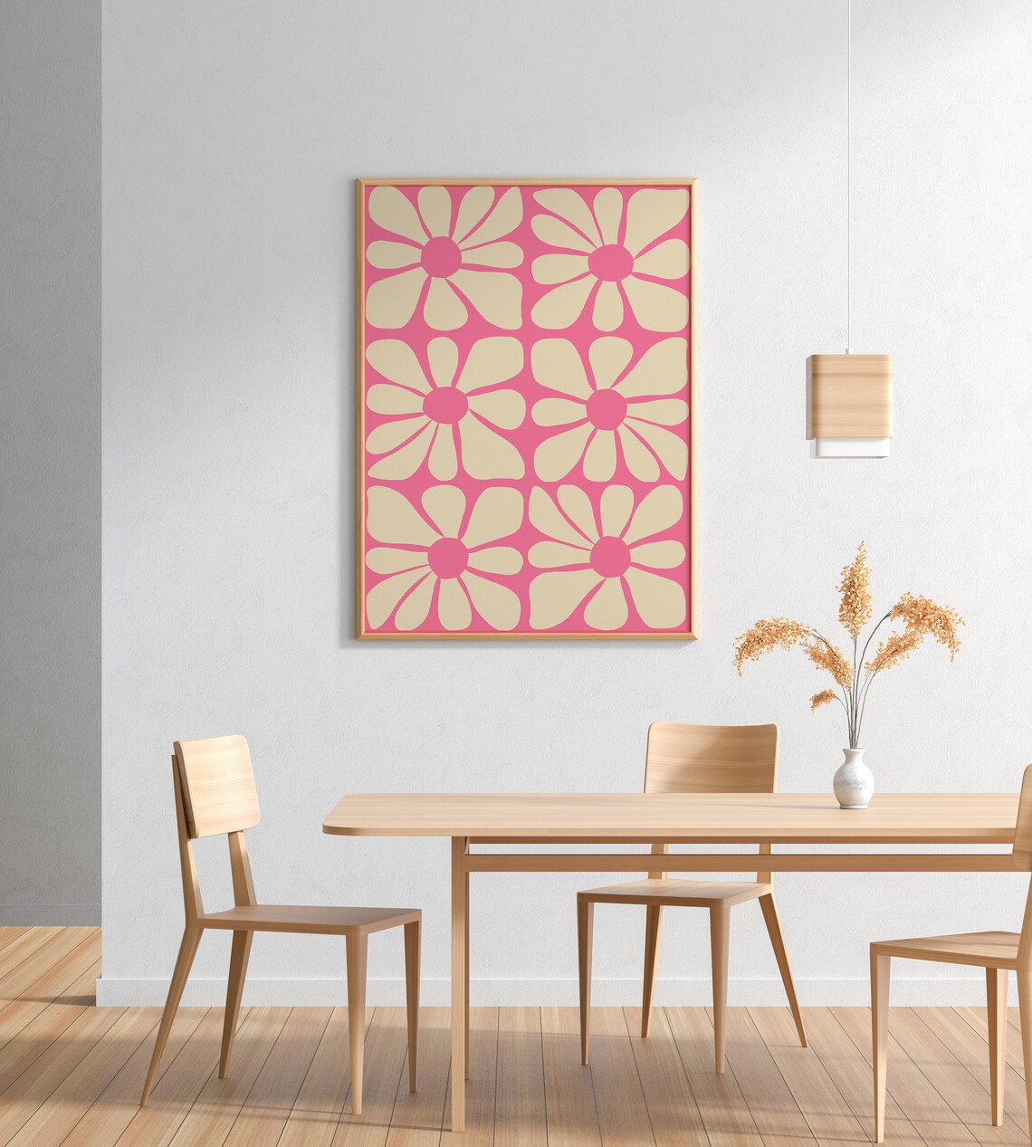 Mid Century Wavy Flower Pattern Art Print, Gustaf Westman - Image 2