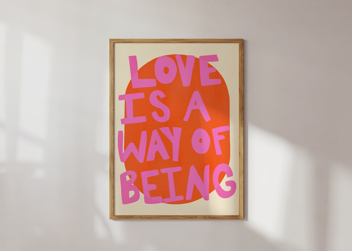 Scandi Colorful Love Is A Way Of Being Poster - Image 4