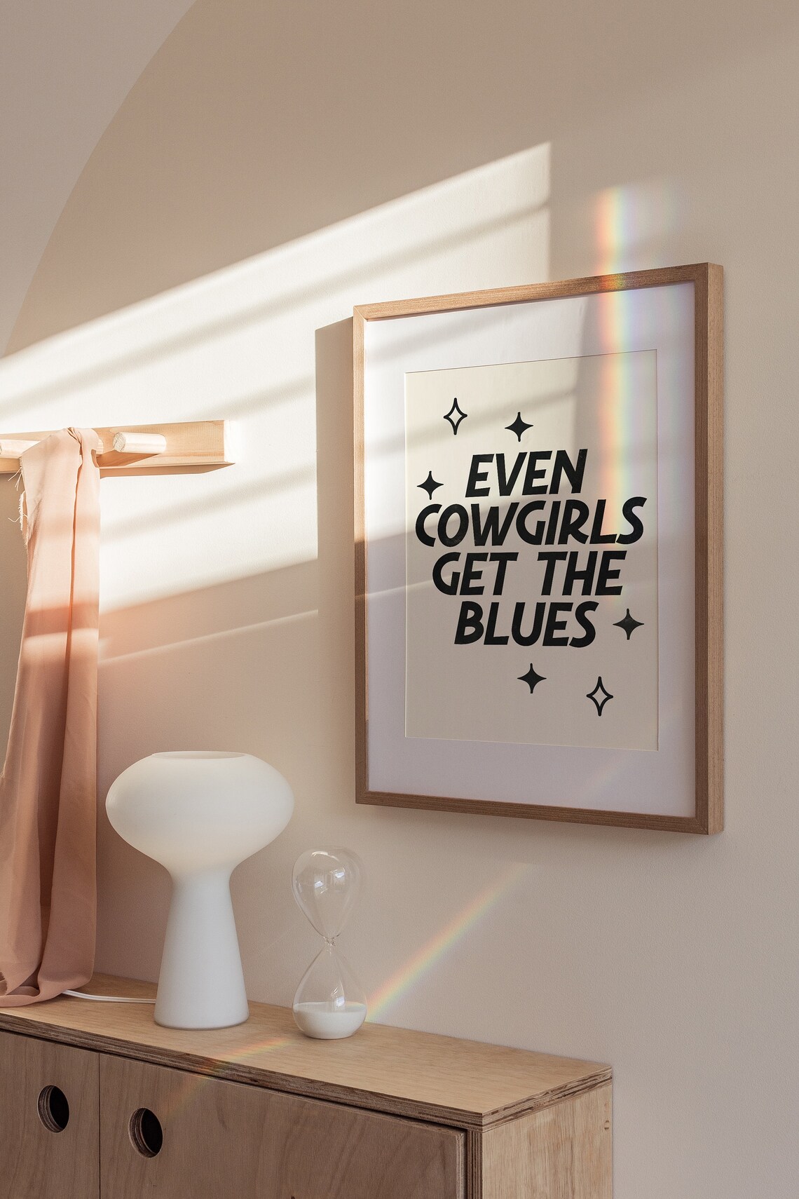 Even Cowgirls Get The Blues Retro Black Typography Quote Poster