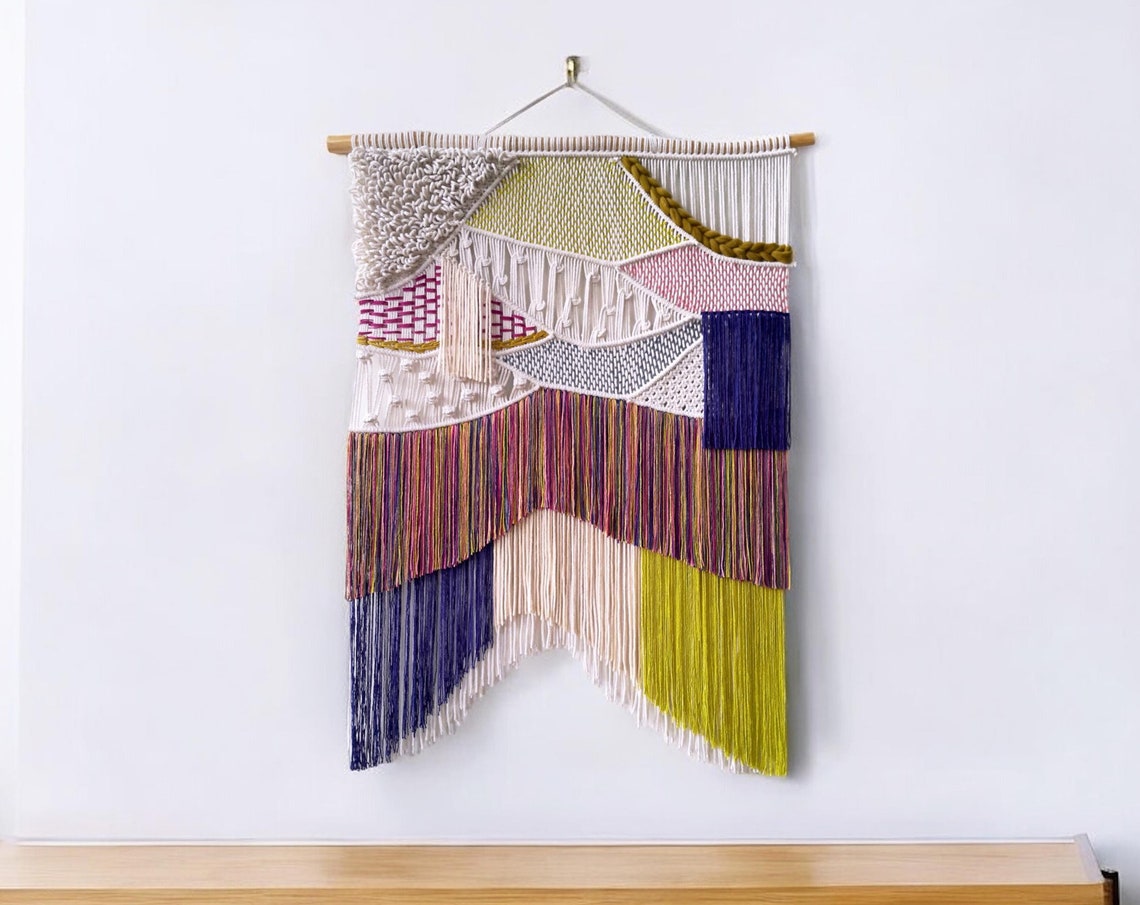 Macrame Wall Hanging Macraweaves Bohemian Decoration Woven Wall Hanging Macrame Mural Housewarming Gift Headboard Decor Handmade Gift
